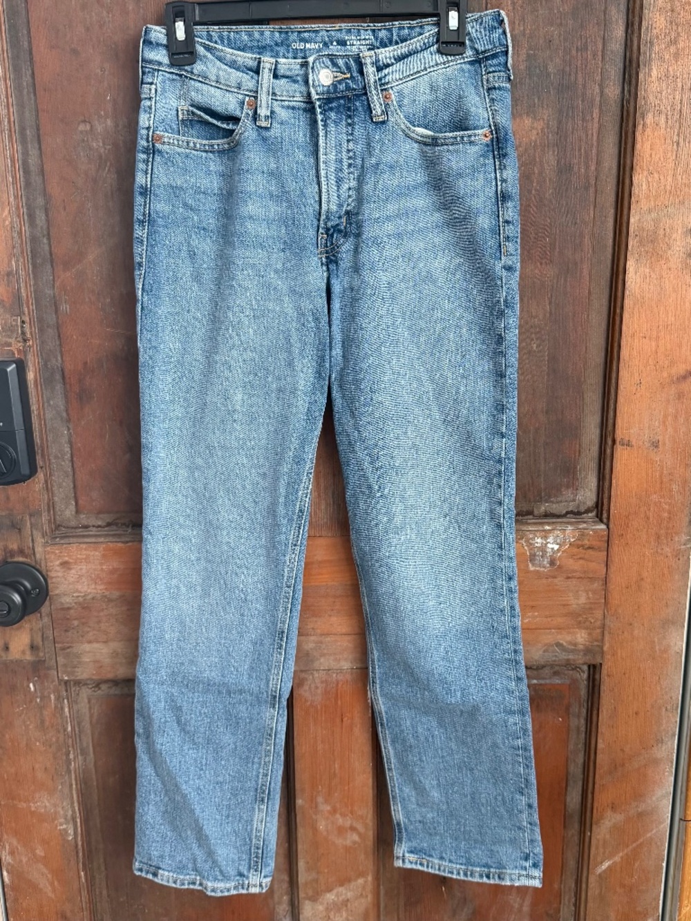2 pair of old navy extra high rise straight jeans